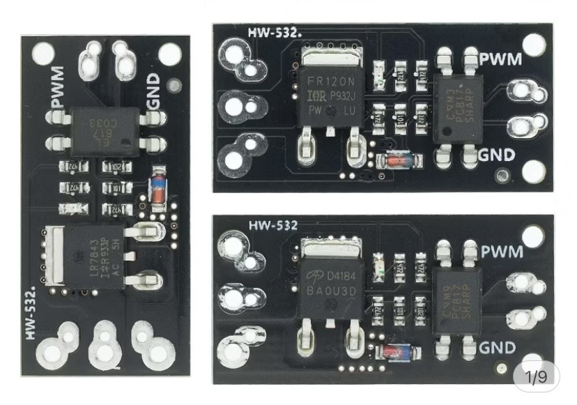 Thư viện Datasheet – Module MOSFET HW-532 (FR120N / LR7843 / AOD4184 / D4184) : Relay MOSFET” điều khiển tải DC, cách ly quang, hỗ trợ PWM