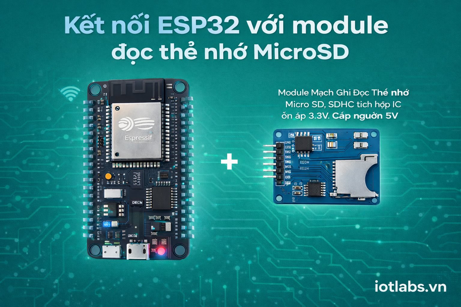 ESP32-C3 đọc/ghi dữ liệu microSD: Bài 1 -Health Check module thẻ nhớ