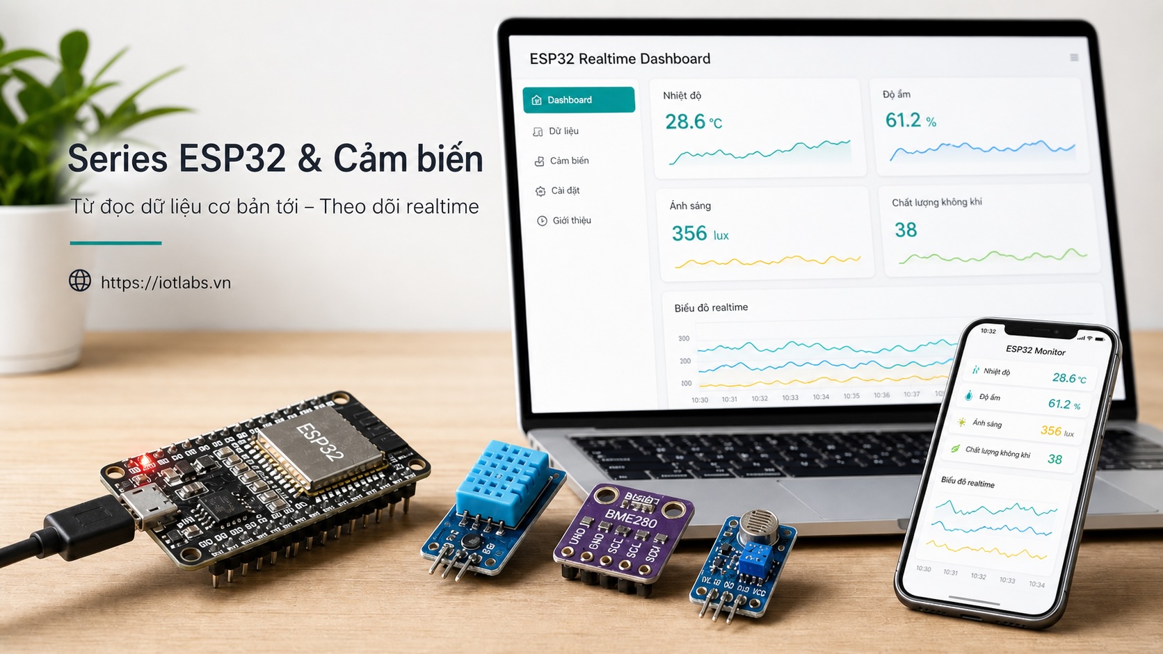 Series ESP32 & Cảm biến: Từ đọc dữ liệu cơ bản tới – Theo dõi realtime