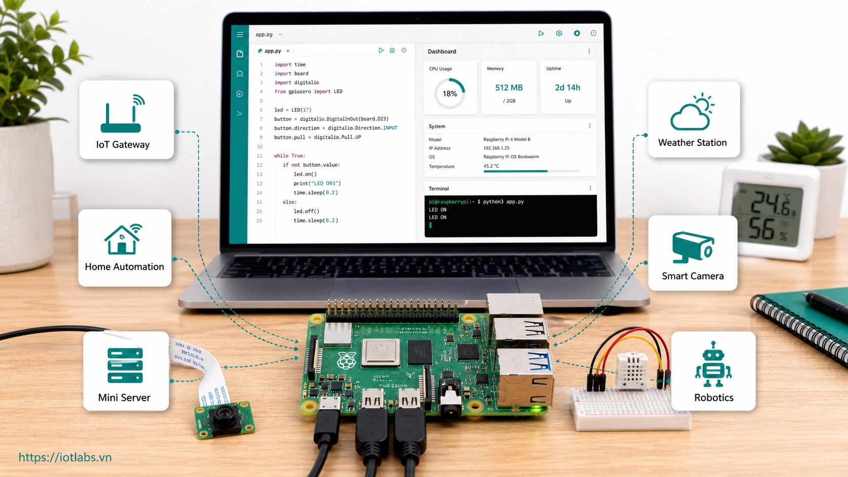 Series: Lập trình Raspberry Pi & Ứng dụng thực tế