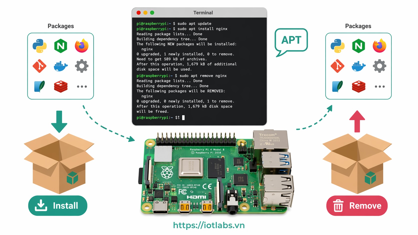 Series: Raspberry Pi OS – Bài 13: Cài và gỡ phần mềm trên Raspberry Pi OS